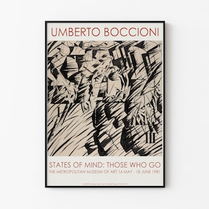 Boccioni Futurist Art Print: States of Mind - Those Who Go (Digital Download)