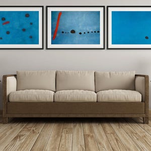 Joan Miro Bleu 1 - 2 - 3 / Triptych Bleu I, II, III - Set of 3 / Miro's Dream Paintings