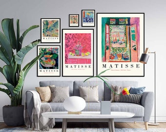 Matisse Set of 6 - PAY 3 GET 6 - Henri Matisse Bundle - Home Gallery - Digital Print - Oil Paintings of Henri Matisse