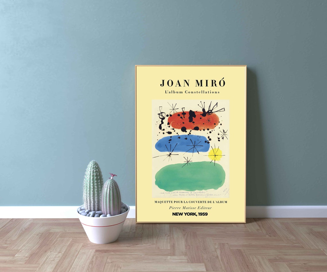 Joan Miro Abstract Art Printable Decor Instant Download | Etsy