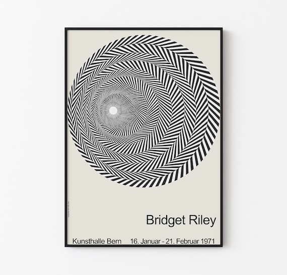 Bridget Riley ポスター Bridget Riley Original Exhibition Poster -Intervals 7, 2020