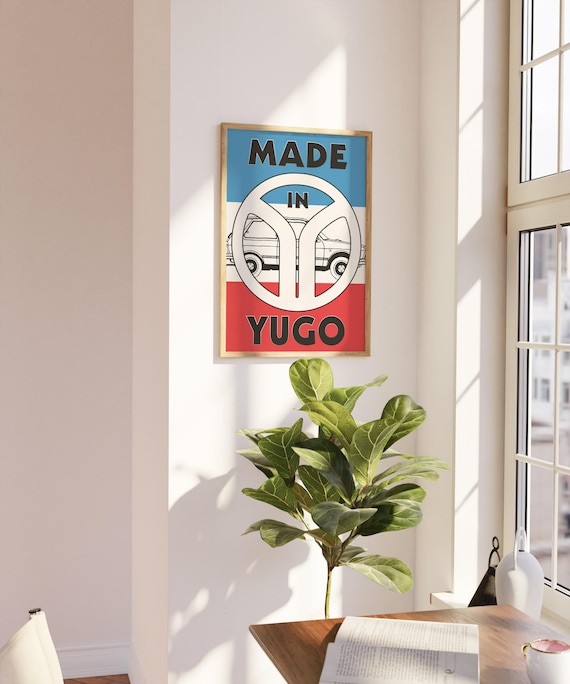Yugoslavia Vintage Poster: Yugo Car Affiche - Etsy