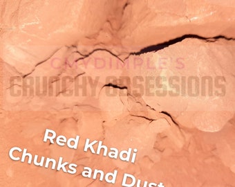 Red Khadi Chunks/dust, clay, indian clay, red dirt, red clay