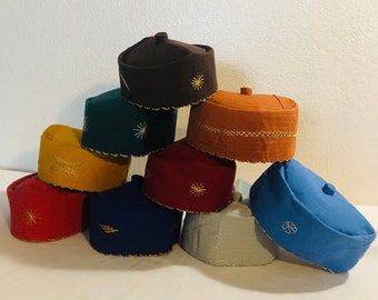 Mens Cap Made With Nigeria Aso Oke 