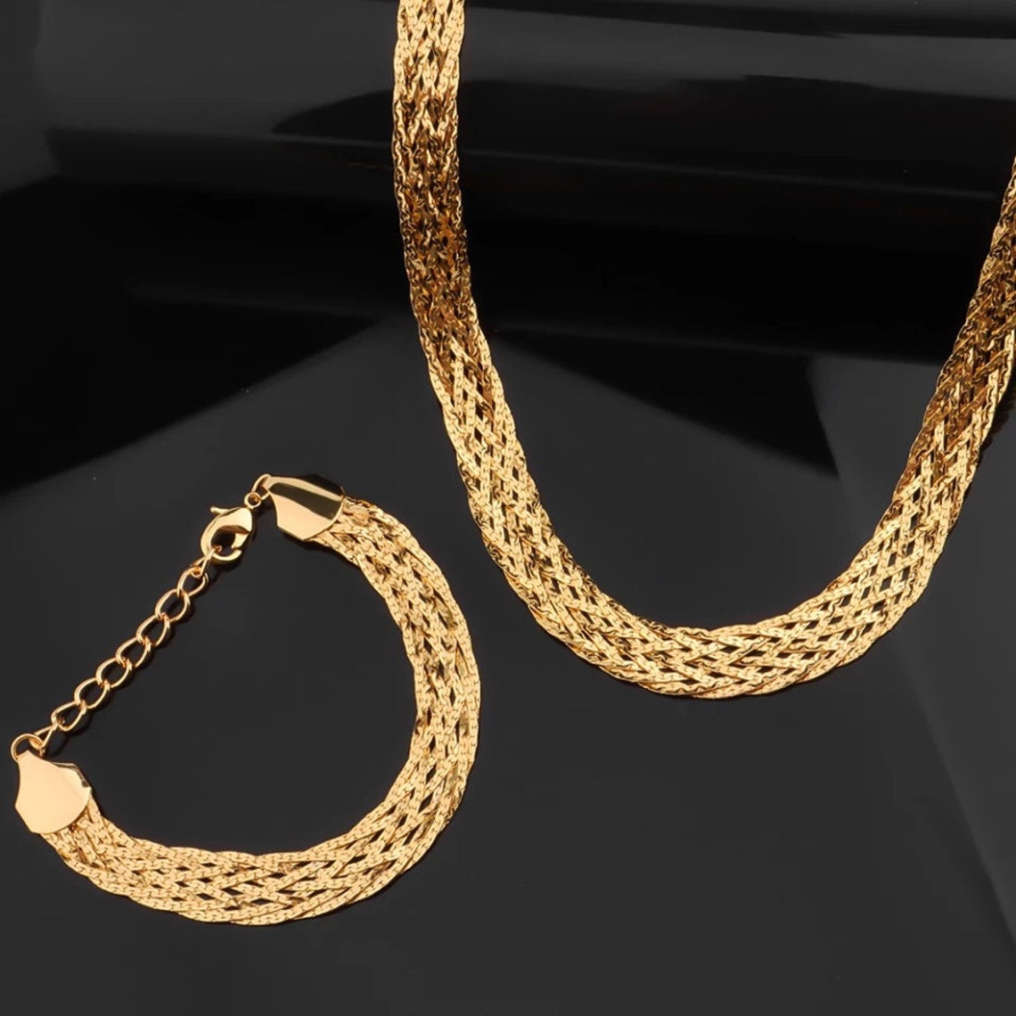 Dubai Jewelry Set Gold Luxury Punk Jewelry Choker Necklace - Etsy