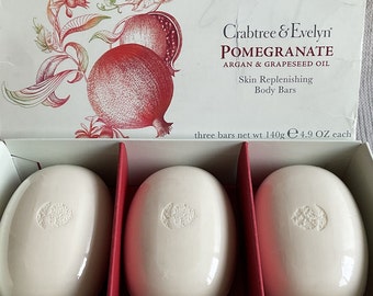 crabtree evelyn pomegranate grape seed soaps new