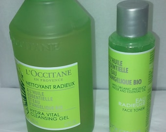 L occitane angelica nettoyant visage et tonique démaquillant lot de 2