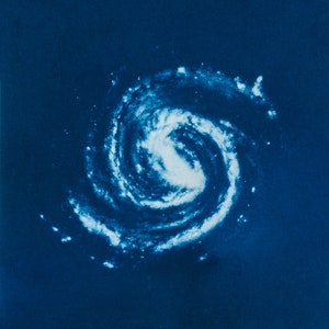 Cyanotype of the Milky Way, 8x10 handmade print