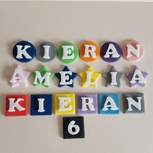 Edible Handmade Sugar Paste Fondant Personalised Letter and Number Cake Decoration Topper