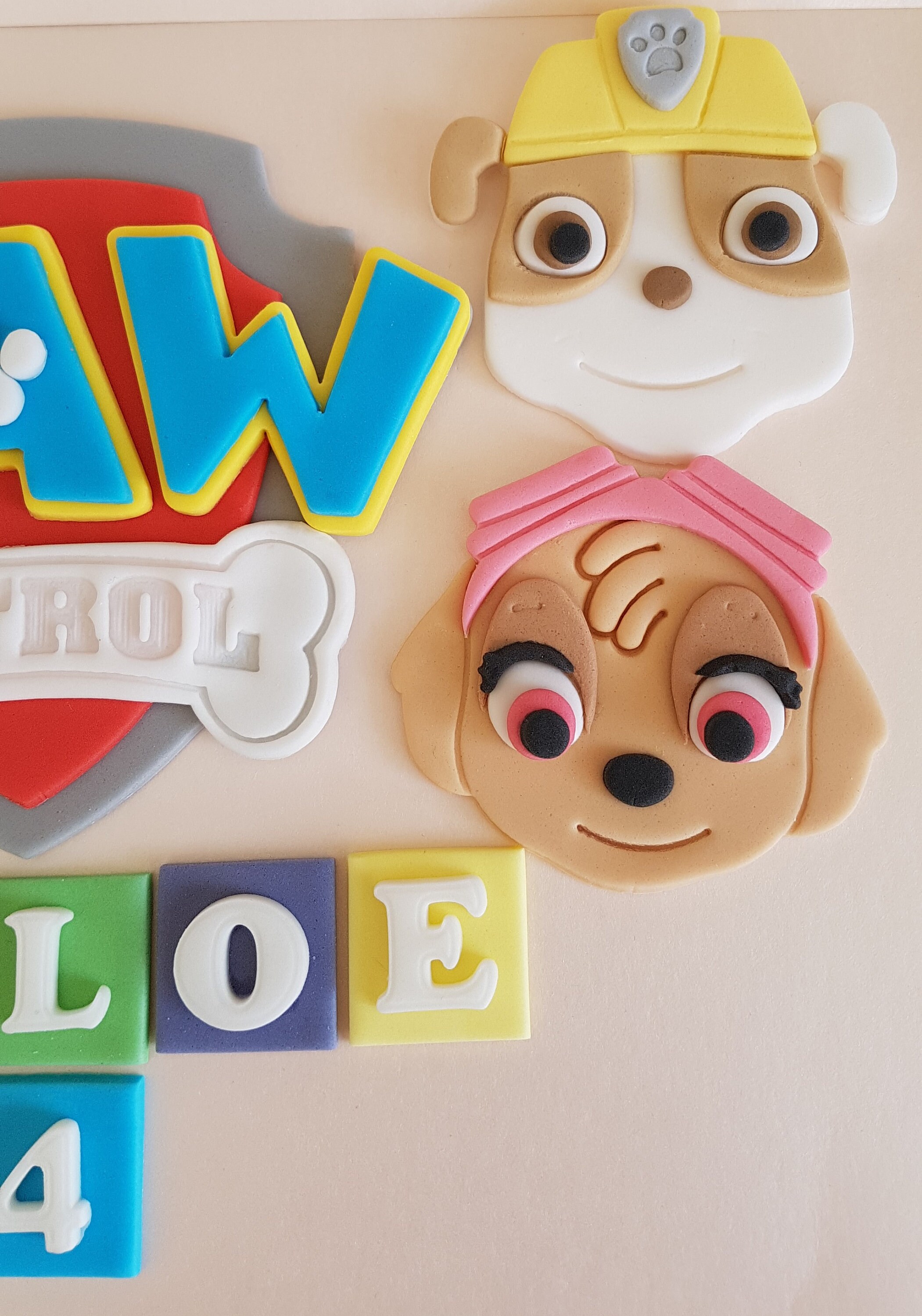 paw patrol sugar paste figures