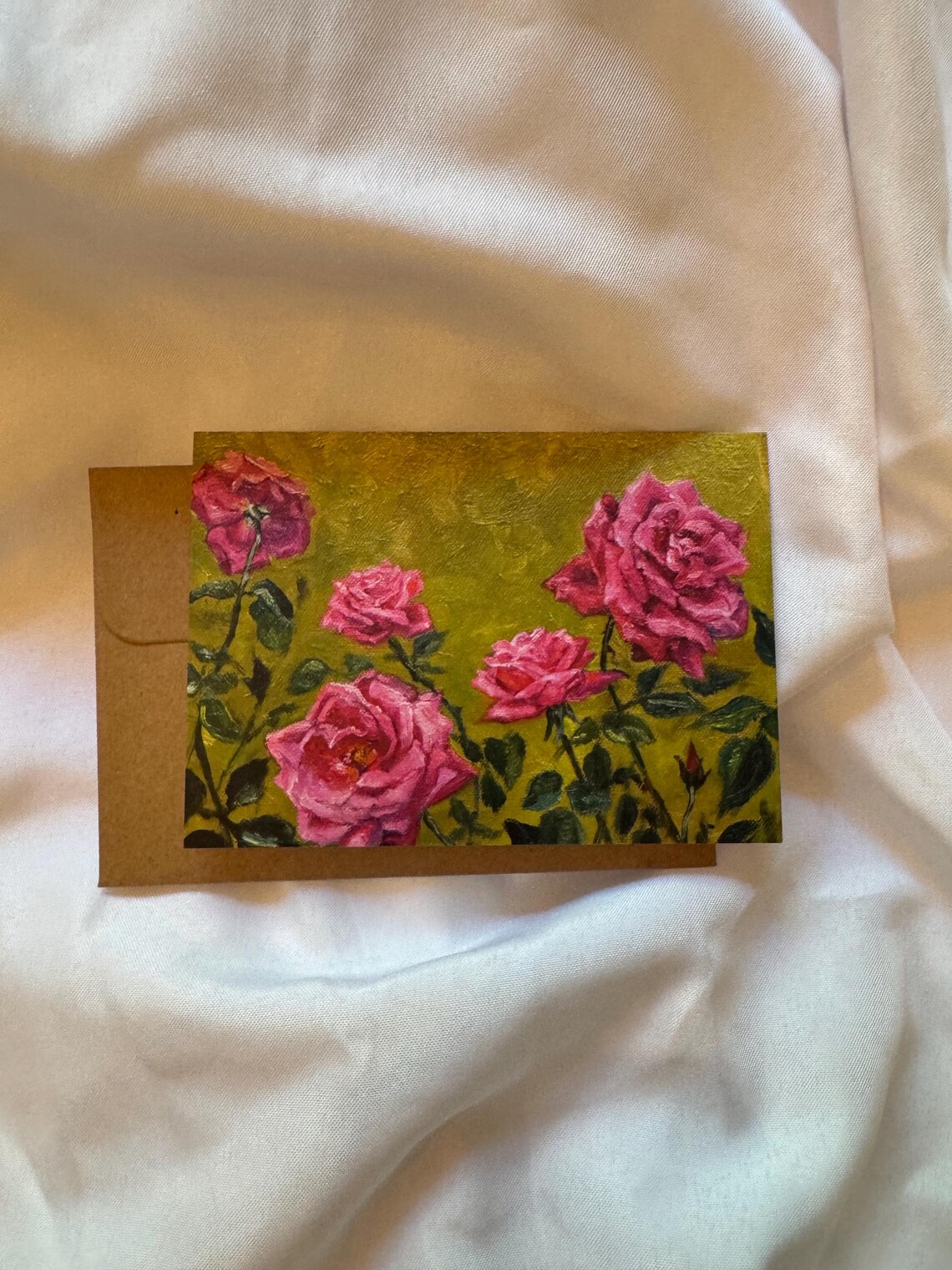 Cottagecore Roses Floral Feminine Greeting Card 