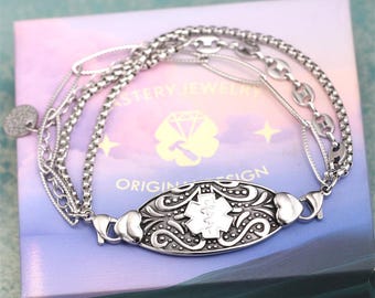 Personalized Elegant Medical Alert Bracelets for Women Free Engraving,Emergency Identification Medic ID Bracelet Women's Alert Jewelry