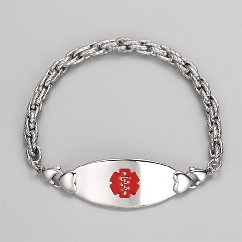 Emergency Bracelet Personalized Medical Alert Bracelet Etsy
