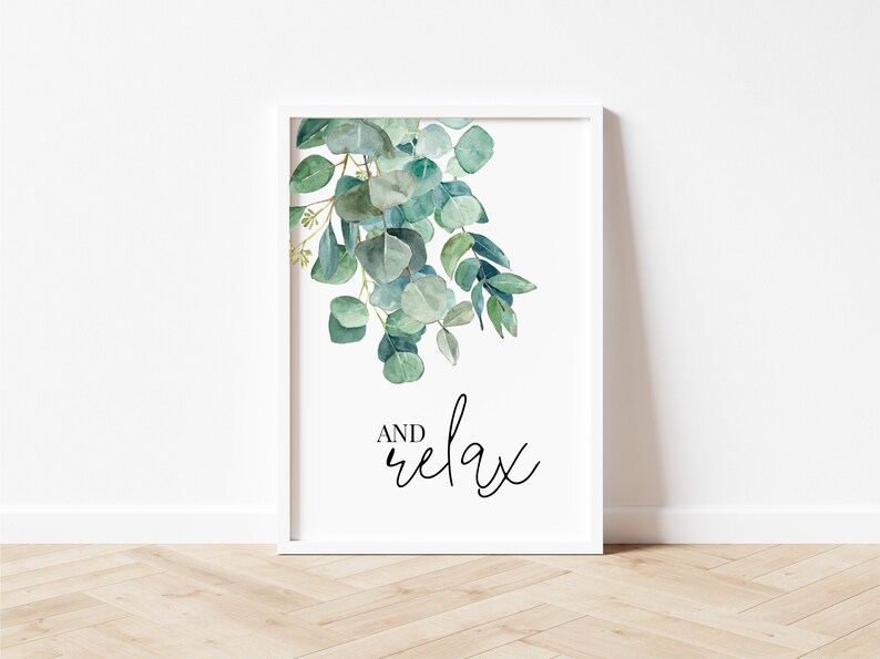Eucalyptus Quote Bathroom Prints A5 A4 A3 Toilet Wall Art Etsy