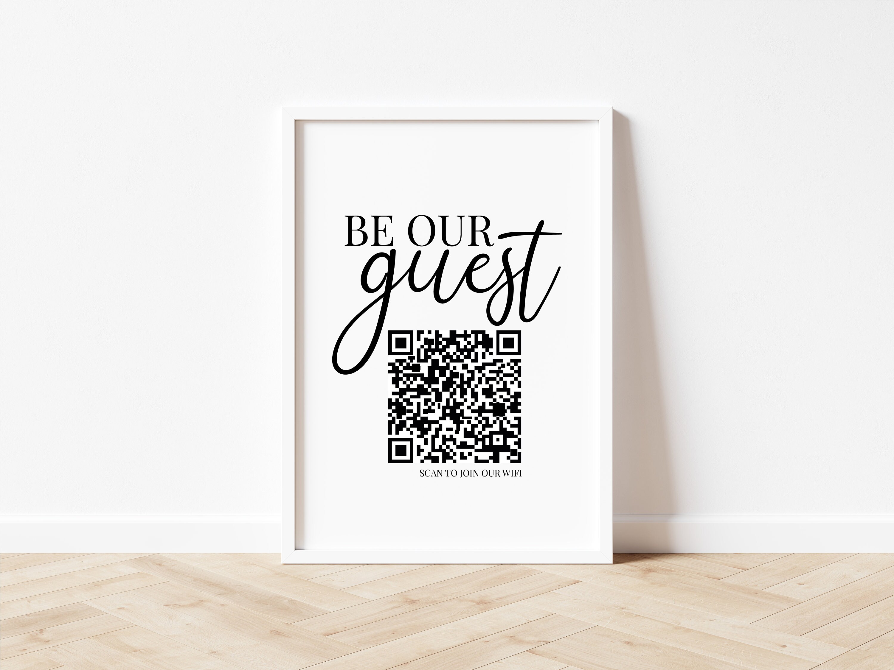 Be Our Guest Wifi Print Personalised Wifi Print Wifi Sign - Etsy UK