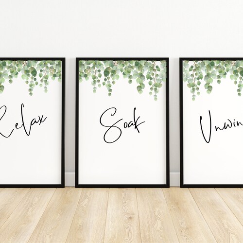Set of 3 Bathroom Prints Wall Art Home Decor Bathroom Etsy