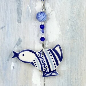 Blue & White Chick Decoration - Easter