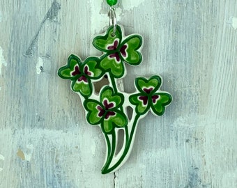 Multi-colour Shamrock/Clover Decoration