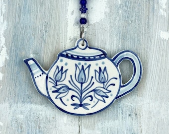 Blue Teapot Decoration