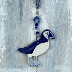 Blue Puffin Decoration
