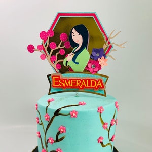 Adorno para tarta de Mulán