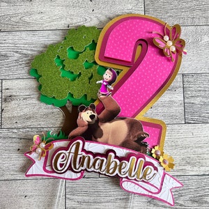 Adorno para tarta de Masha y el Oso