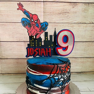 Decoración para tarta del hombre araña