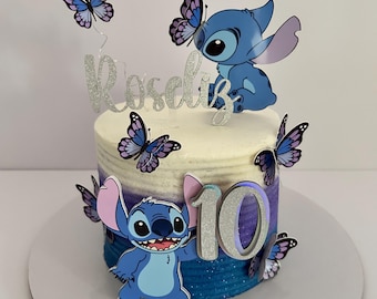 Stitch Cake Topper butterflies lilo