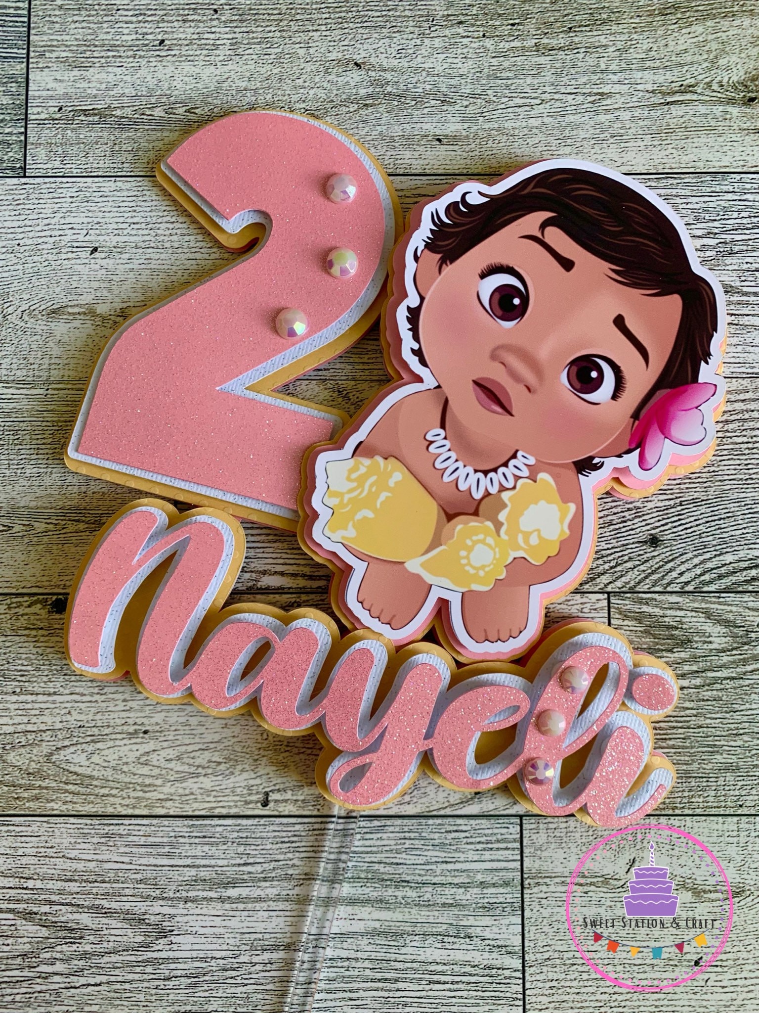 Baby Moana Cake Topper - Etsy