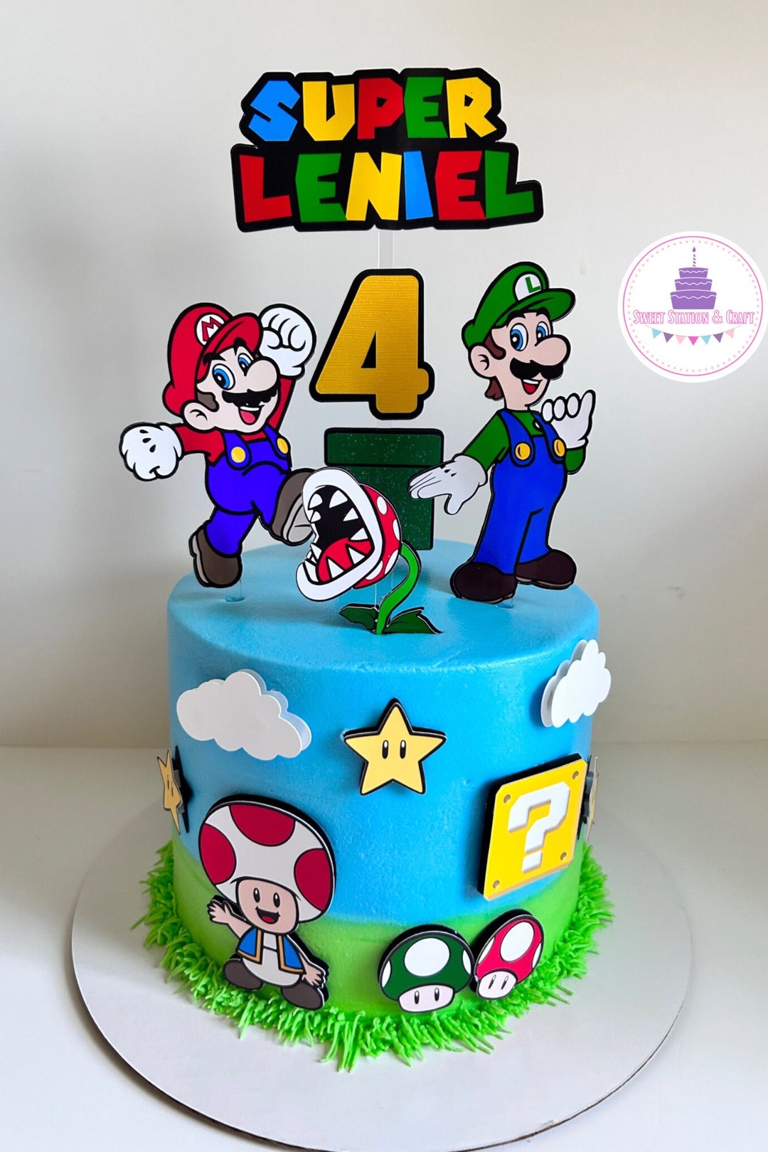 Topper De Pastel De Mario - Etsy