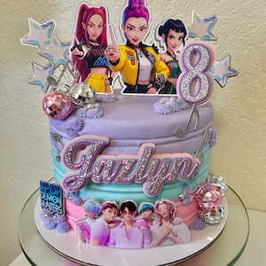 Adorno para tarta de cazadores de música Kpop