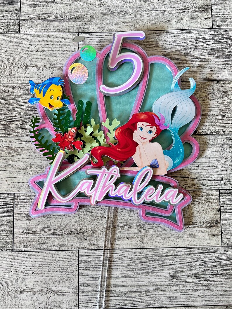 Mermaid Cake Topper Little Mermaid - Etsy