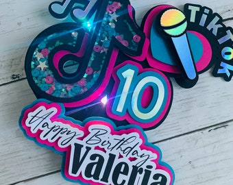 Adorno para tarta tik tok