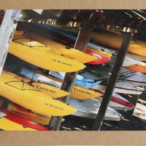 Caiaques em Racks - Notecard em Branco 5x7
