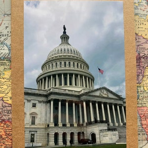 Edifício do Capitólio dos EUA - Washington DC - cartão 5x7 em branco