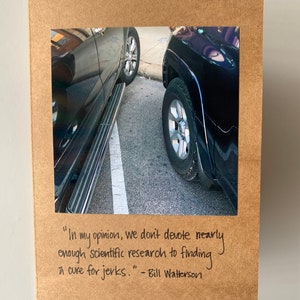 Envie para um amigo: Algumas pessoas são idiotas - Cartão de citação com foto de Bill Watterson cura para idiotas - 5x7