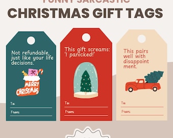 Funny & Sassy Christmas Gift Tags — Printable Download
