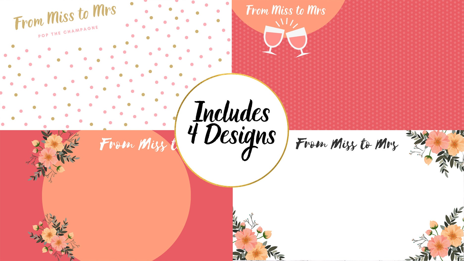 Bridal shower zoom background zoom bachelorette 4 designs | Etsy