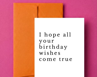 Funny Printable Birthday Card Set, Instant Download Birthday Cards, 4 Minimalist Birthday Cards, Digital Birthday Card 5x7