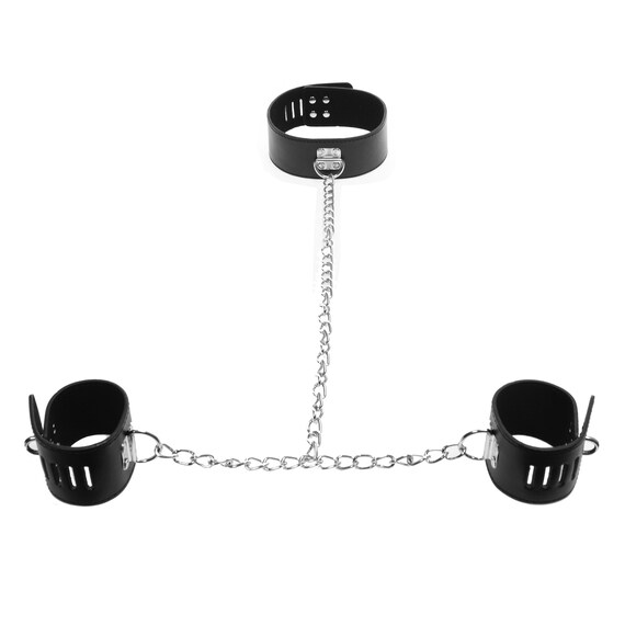 Chain Link Neck to Wrist Bondage Restraint Set | Etsy