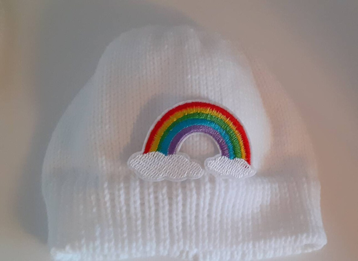 Newborn baby rainbow hat Etsy