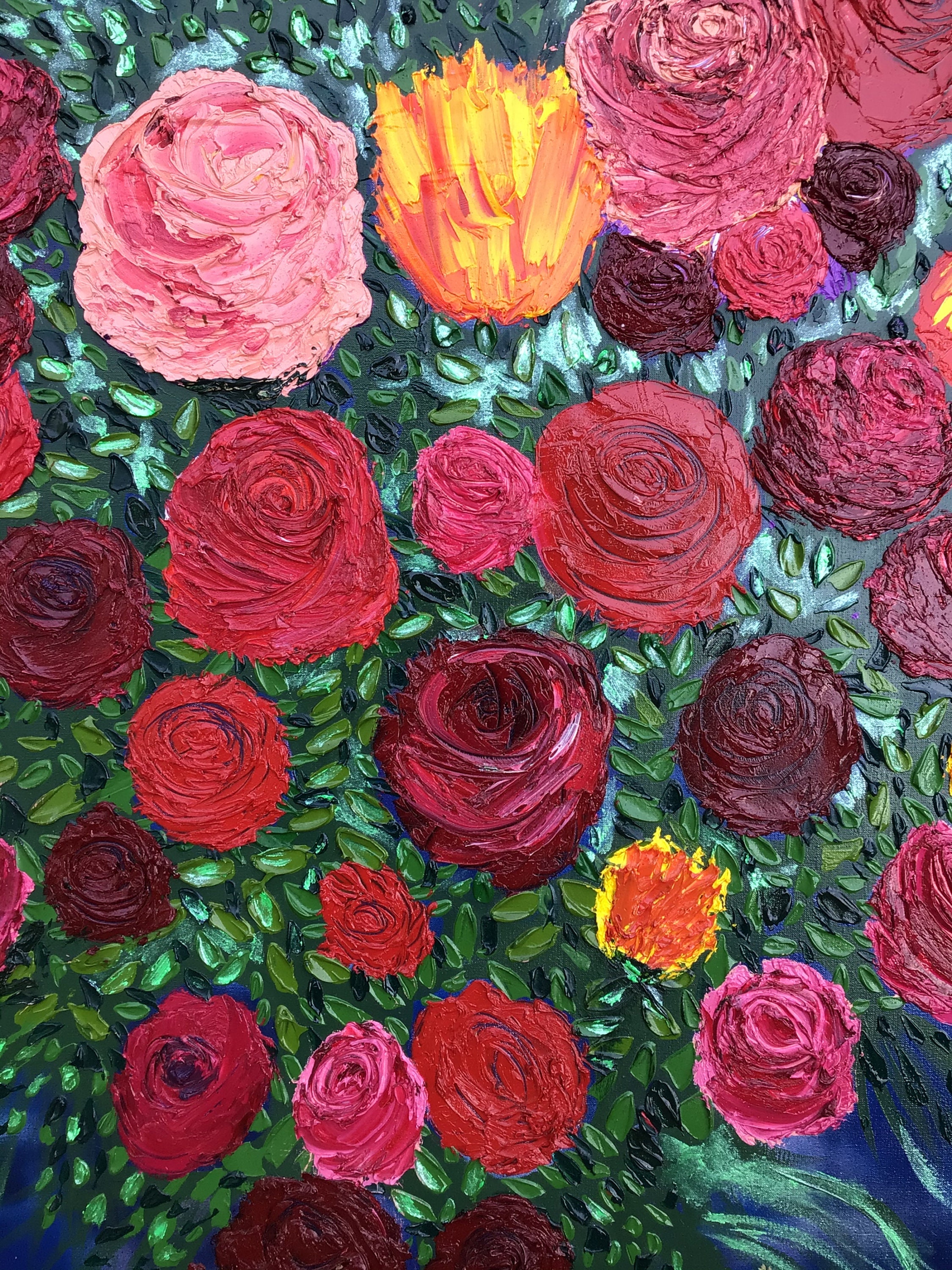 Extra Large Wall Art Abstract Flower Bouquet Painting on Etsy