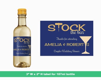 Couples Shower House Warming Party Gift Stock The Bar Wedding Favors Wedding Favors Stock The Bar Party Favors 1335 Personalized Gifts