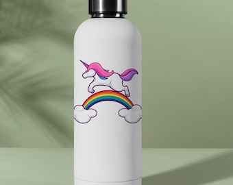 Rainbow Unicorn Sticker | Unicorn Laptop Decal | Rainbow Unicorn Decal | Rainbow Unicorn Water Bottle Sticker | Rainbow Unicorn Decal