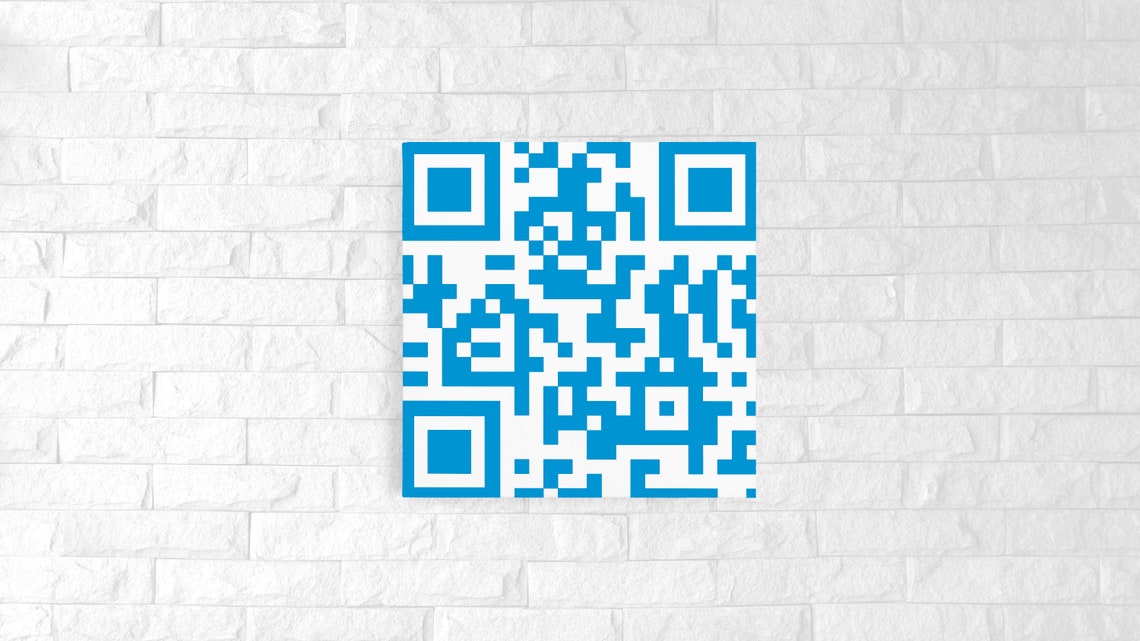 Custom QR Code Canvas QR Code Sign Scannable Sign Etsy