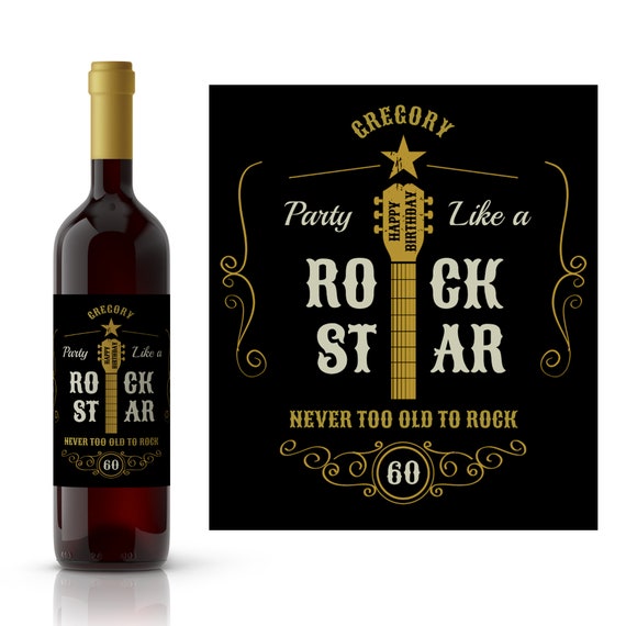 Party Like a Rock Star Wine Label