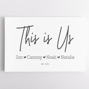This is Us Personalized Canvas Wall Art | Custom Wall Artwork | Family Name Sign | Living Room Sign | Personalized Family Sign | Family Gift
