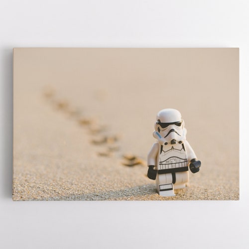 domineren Bewolkt beginsel Lego Stormtrooper Canvas Wall Art Star Wars Artwork Movie - Etsy
