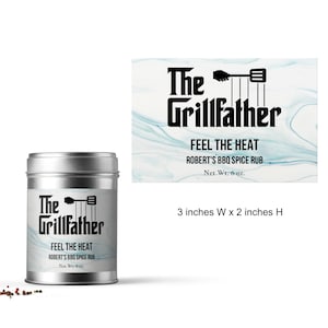 The Grillfather Food Label | BBQ Sauce Labels | Gift for Dad | Grilling King | Father&#39;s Day Gift