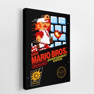 Super Mario Brothers Trio Canvas Game Room Decor Wall Decor Gift For A Gamer Video Game Decor Mario Wall Art INCLUDES ALL THREE image 2